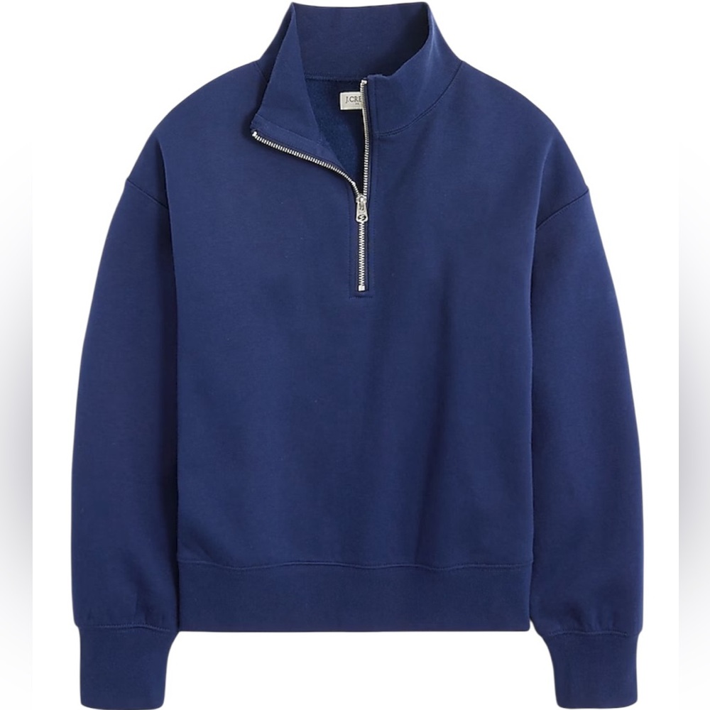 J. CREW Factory NWT Half Zip Sweatshirt Top Size XL in Navy Blue